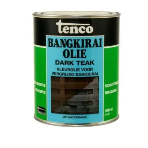 Tenco Bangkirai Olie Waterbasis Dark Teak-1 LTR Premium
