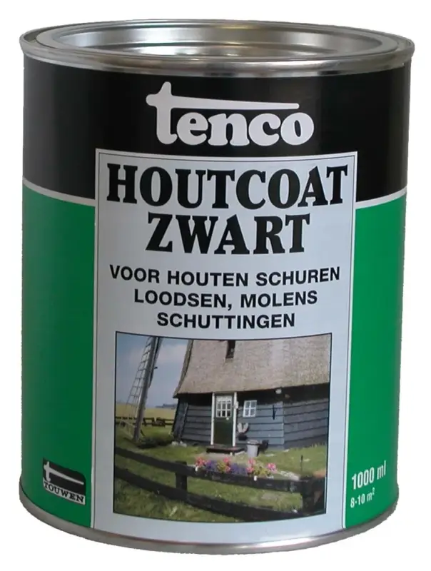 Lage Kosten Tenco Houtcoat Teervrij Zwart-1 LTR