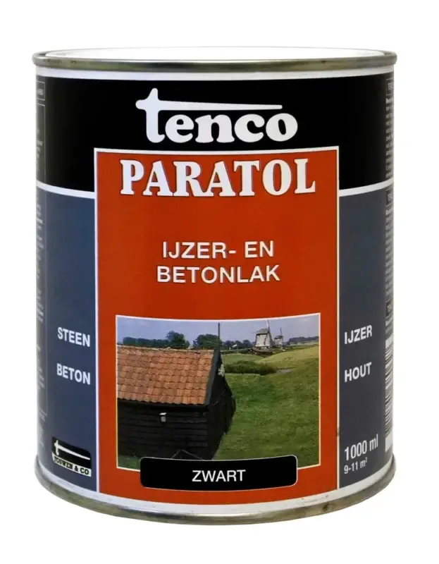 Lage Prijs Tenco Paratol Teervrij Zwart-1 LTR