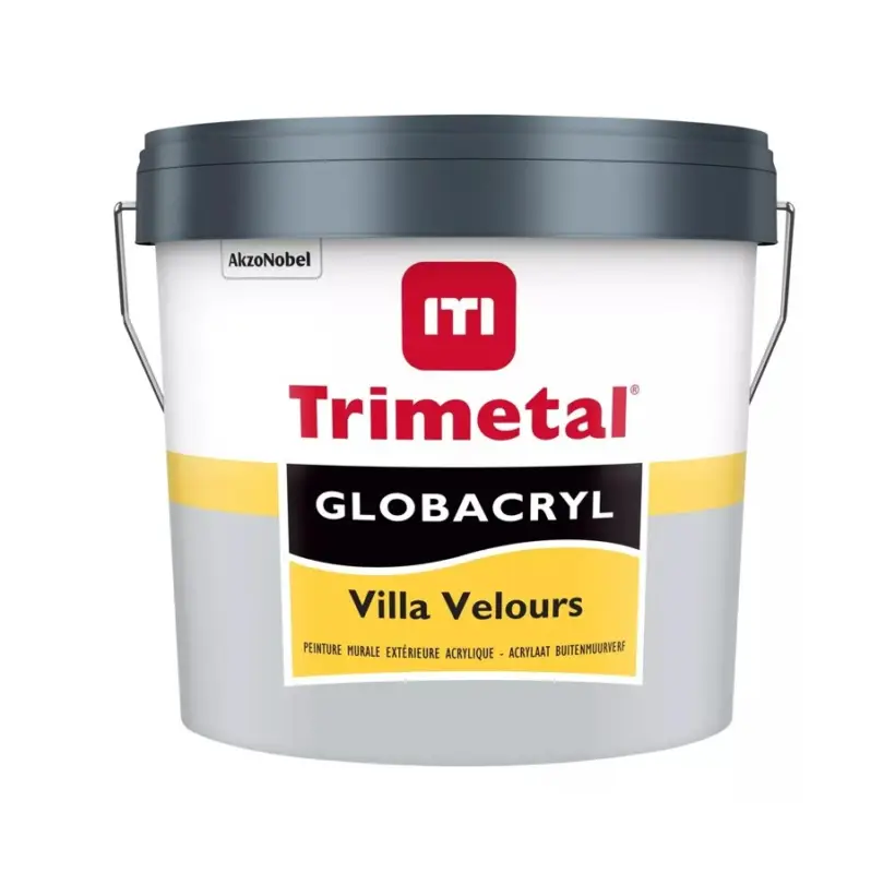 Trimetal Globacryl Villa Velours | Zijdeglans Gevelverf-1 LTR - Wit Laatste Kans