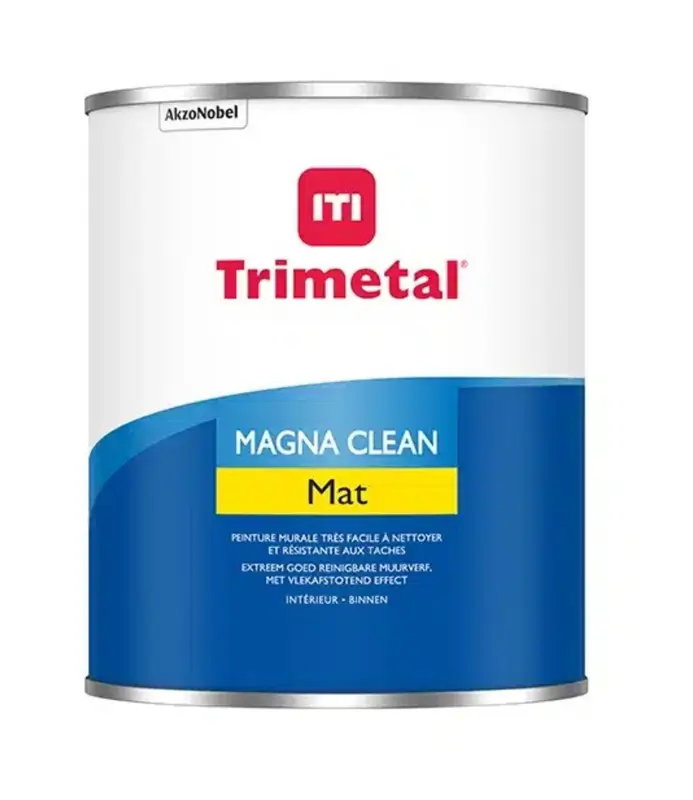 Trimetal Magna Clean | Matte Reinigbare Muurverf-1 LTR - Wit Premium