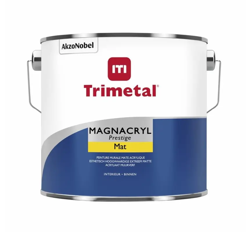 Superprijs Trimetal Magnacryl Prestige Mat | Matte Muurverf-2,5 LTR - Wit