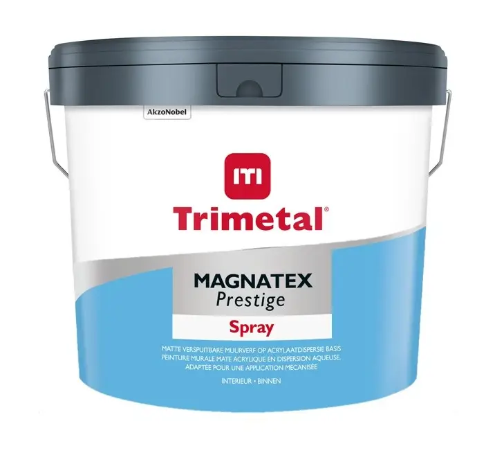 Trimetal Magnatex Prestige Spray | Verspuitbare Muurverf-10 LTR - Wit Uitverkoop