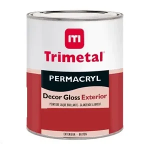 Express Levering Trimetal Permacryl Decor Exterior Gloss | Hoogglans Eén-pot-systeem-1 LTR - Wit