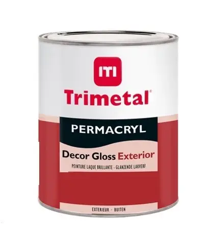 Express Levering Trimetal Permacryl Decor Exterior Gloss | Hoogglans Eén-pot-systeem-1 LTR - Wit