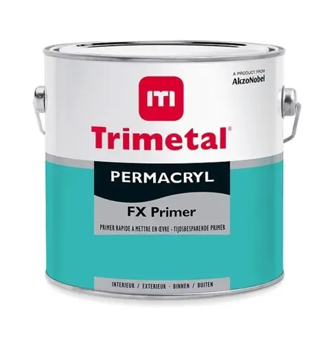 Trimetal Permacryl FX Primer| Grondverf Binnen & Buiten-1 LTR - Wit Lage Prijs