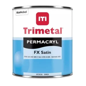 Laatste Versie Trimetal Permacryl FX Satin | Zijdeglans Lakverf Binnen-1 LTR - Wit