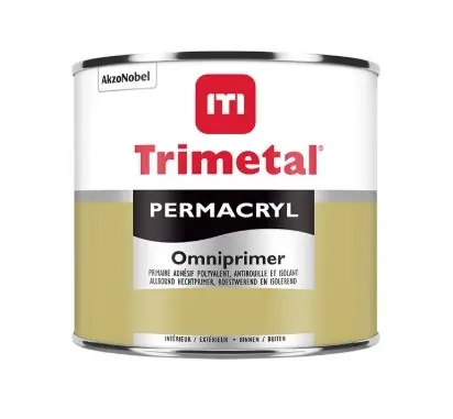 Direct Beschikbaar Trimetal Permacryl Omniprimer | Grondverf Binnen & Buiten-500 ML - Wit