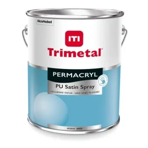 Beperkt Aanbod Trimetal Permacryl PU Satin Spray | Verspuitbare Lakverf-2,5 LTR - Wit