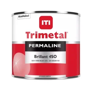 Trimetal Permaline Brillant 4SO | Hoogglans Lakverf Buiten-500 ML - Wit Op = Op