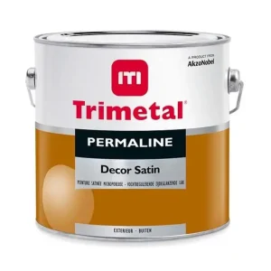 Trimetal Permaline Decor Satin | Zijdeglans Grond- en Lakverf-1 LTR - Wit Beperkte Voorraad