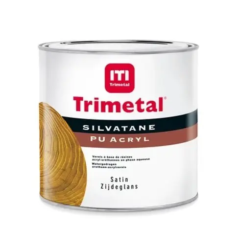 Trimetal Silvatane PU Acryl Satin | Zijdeglans Blanke Lak-500 ML - Kleurloos Favoriet