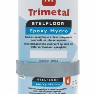 Koop Vandaag Trimetal Stelfloor Epoxy Hydro | 2K Halfglans Vloercoating-1 LTR - Wit