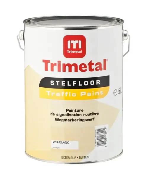 Hete Deal Trimetal Stelfloor Traffic Paint | Matte Markeringsverf-5 LTR - Wit