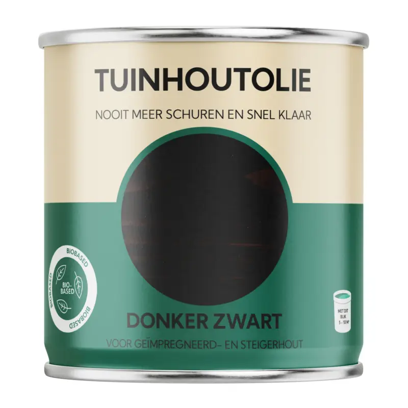 Populair Tuinhoutolie Donker Zwart-750 ML