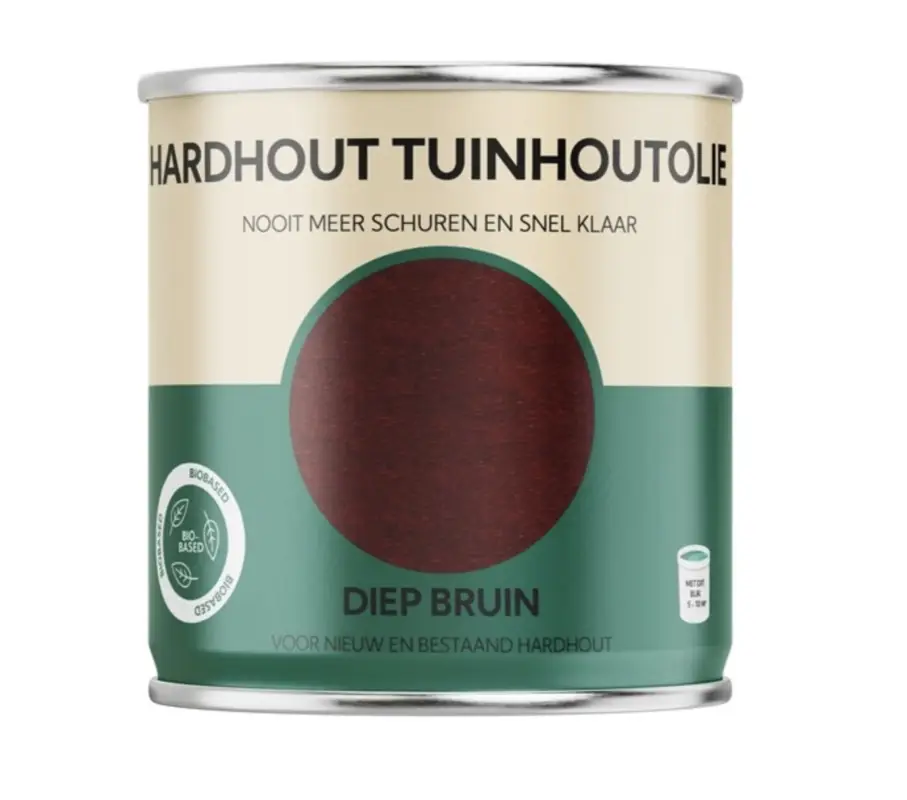 Beperkt Aanbod Tuinhoutolie Hardhout Diep Bruin-750 ML