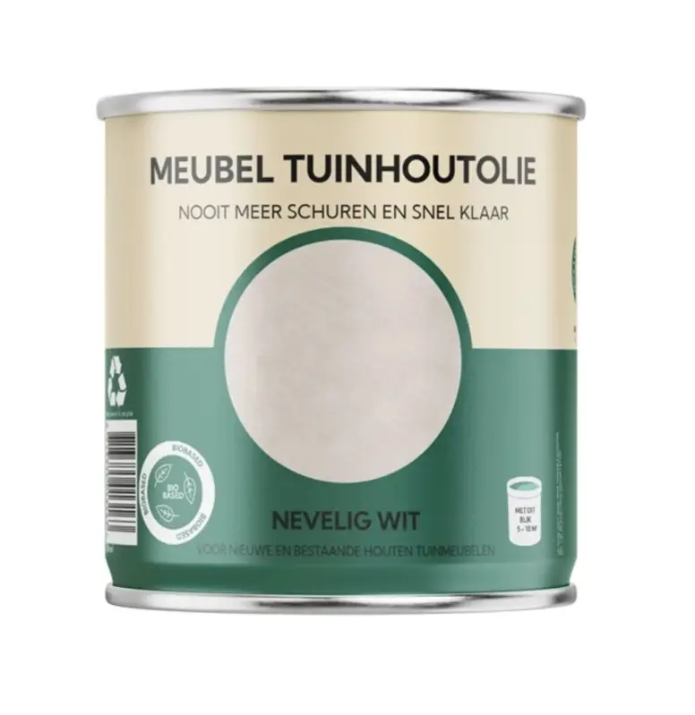 Alleen Vandaag Tuinhoutolie Meubel Nevelig Wit-750 ML