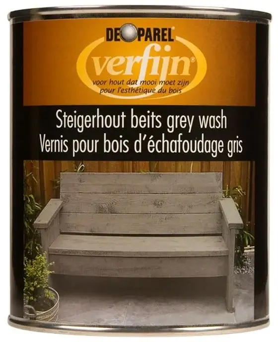 Op = Op Verfijn Steigerhoutbeits Grey Wash-750 ML
