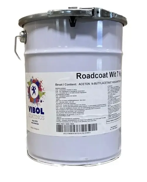Laatste Versie Vibol Coatings Roadcoat Wegenverf-7 KG - Wit