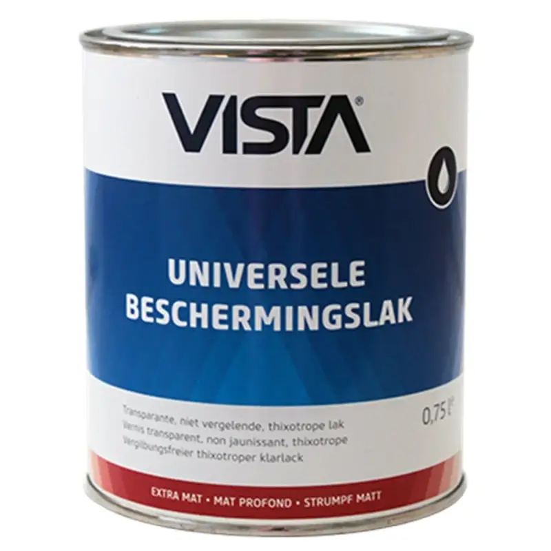 Beperkt Aanbod Vista Universele Beschermingslak Extra Mat Blank-750 ML