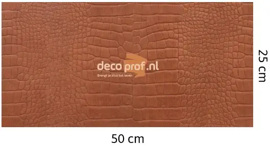 Walluxe Leathr Chicque Cognac Croco Zelfklevend-1 m² - 25 x 50 cm Merkproduct