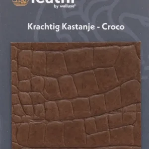 Lage Kosten Walluxe Leathr Krachtig Kastanje Croco Proefstaal-1 ST