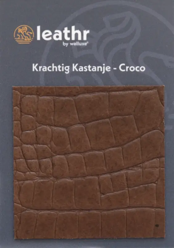 Lage Kosten Walluxe Leathr Krachtig Kastanje Croco Proefstaal-1 ST