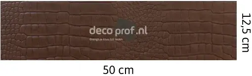 Must-Have Walluxe Leathr Krachtig Kastanje Croco Zelfklevend-1 m² - 12,5 x 50 cm