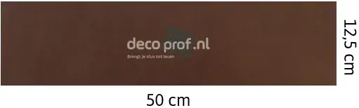 Gecertificeerd Walluxe Leathr Krachtig Kastanje Uni Zelfklevend-1 m² - 12,5 x 50 cm