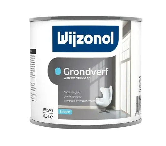 Meest Verkocht Wijzonol Grondverf Waterverdunbaar | Grondverf Binnen-500 ML - Wit