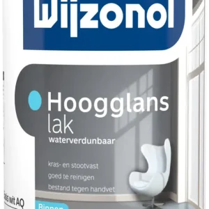 Wijzonol Hoogglanslak Waterverdunbaar | Lakverf Binnen-500 ML - Wit Populair