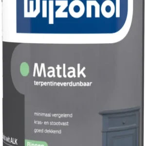 Finale Uitverkoop Wijzonol Matlak Terpentineverdunbaar | Lakverf Binnen-500 ML - Wit