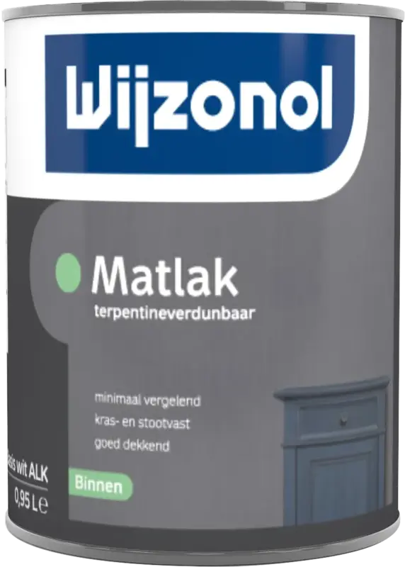 Finale Uitverkoop Wijzonol Matlak Terpentineverdunbaar | Lakverf Binnen-500 ML - Wit