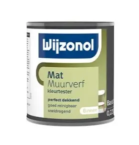 Direct Verzonden Wijzonol Muurverf Mat Kleurtester-250 ML - Wit