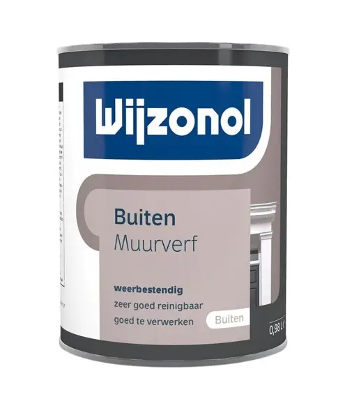 Seizoensaanbieding Wijzonol Muurverf Voor Buiten Zijdeglans-1 LTR - Wit
