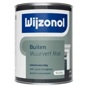Wijzonol Muurverf Voor Buiten Mat-1 LTR - Wit Nu Kopen