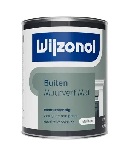 Wijzonol Muurverf Voor Buiten Mat-1 LTR - Wit Nu Kopen