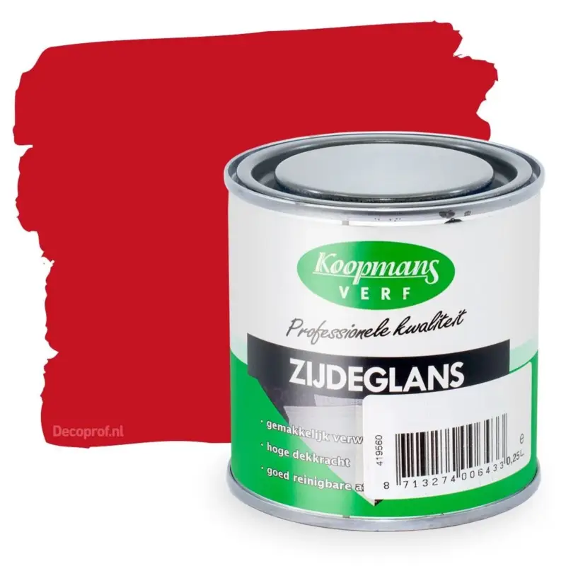 Koopmans Zijdeglans 330 Signaalrood-250 ML Meest Verkocht