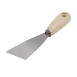 Plamuurmes RVS met houten greep-5 cm Op = Op