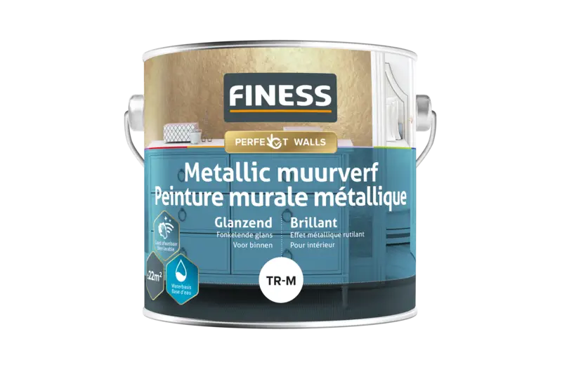 Dagaanbieding FINESS METALLIC MUURVERF