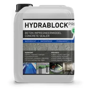 Tijdelijk Beschikbaar GREENSEAL HYDRABLOCK PRO IMPREGNEERMIDDEL VOOR BETON