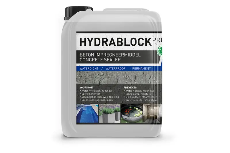 Tijdelijk Beschikbaar GREENSEAL HYDRABLOCK PRO IMPREGNEERMIDDEL VOOR BETON