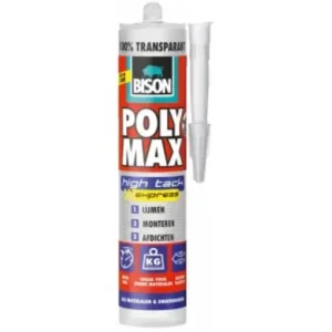 BISON POLYMAX HIGH TACK EXPRESS TRANSPARANT Op = Op