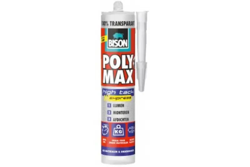 BISON POLYMAX HIGH TACK EXPRESS TRANSPARANT Op = Op