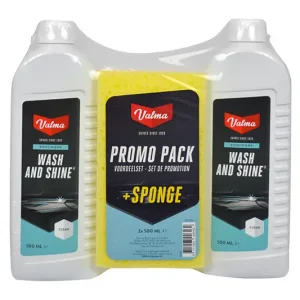 Koop Online VALMA 2X 500ML WASH & SHINE + SPONS