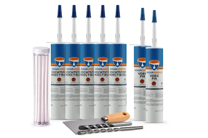AQUASHIELD VOCHTSTOP INJECTIEGEL SET Hoge Kwaliteit