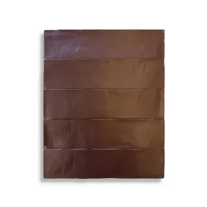 Nieuw wandtegel Bruin 6.2 x 25