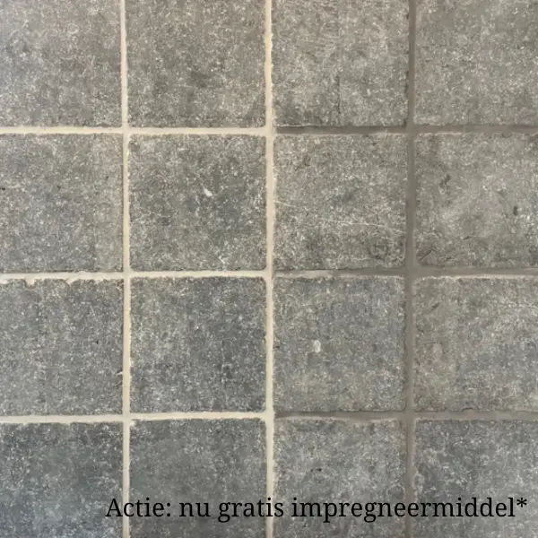 Gecertificeerd Belgisch hardsteen vloertegels getrommeld 20 x 20 cm per m2