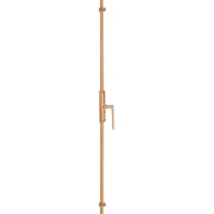 Laatste Versie Dauby decoratief raambeslag "Pure Line L-vorm"ruw brons gepolijstper stuk