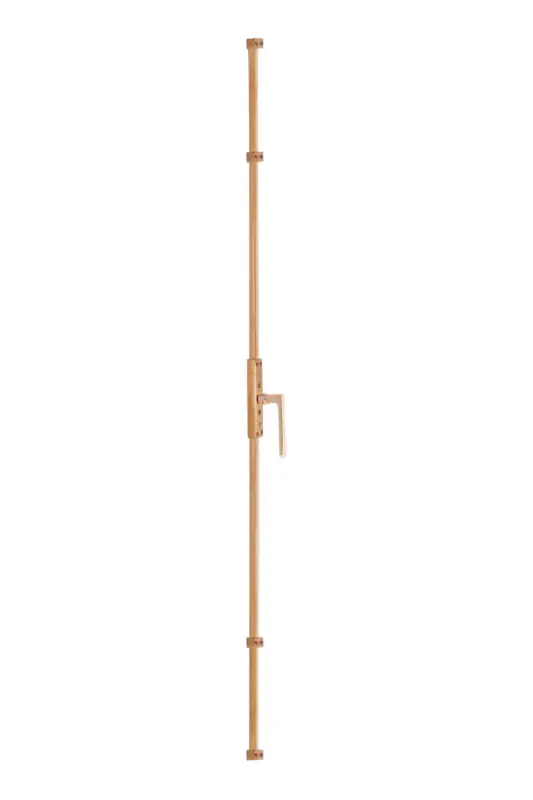 Laatste Versie Dauby decoratief raambeslag "Pure Line L-vorm"ruw brons gepolijstper stuk